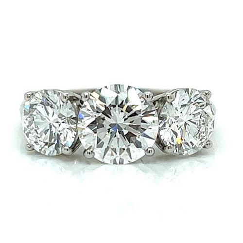 TIFFANY & CO. Platinum 4.70 Ct. GIA Certified 3-Stone Diamond Ring