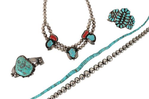 Native American Silver and Turquoise Jewelry