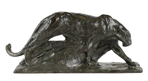 Dylan Lewis, Bronze Sculpture, Stalking Leopard