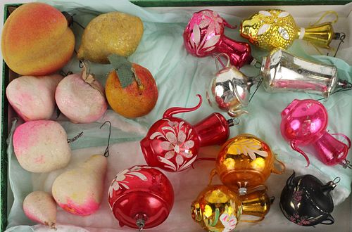 Vintage Teapot & Amphora Form Christmas Ornaments
