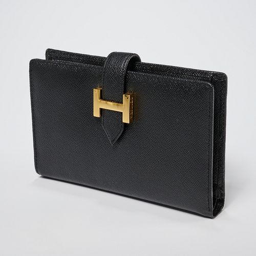 Hermes Noir calfskin Bearn wallet