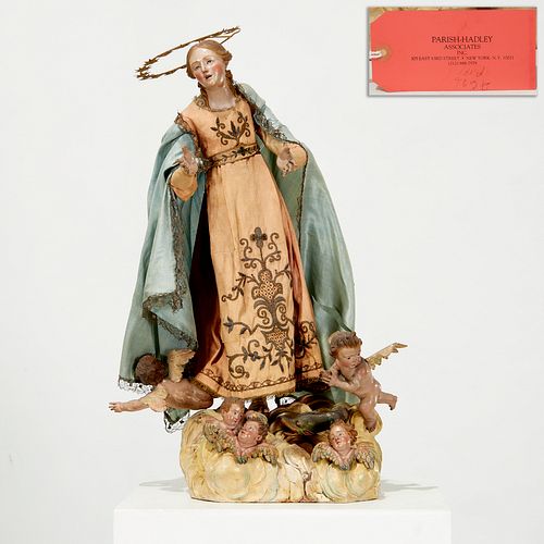 Large Neapolitan creche figure of the Virgin Mary