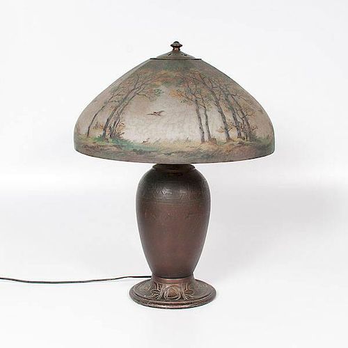 Handel Reverse Painted Lamp 