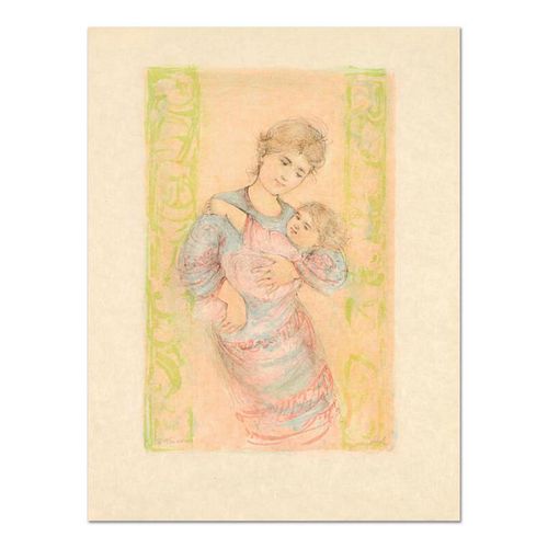 Edna Hibel (1917-2014), "Fair Alice and Baby" Limited Edition Lithograph on Rice Paper, Numbered and Hand Signed with Certificate of Authenticity.