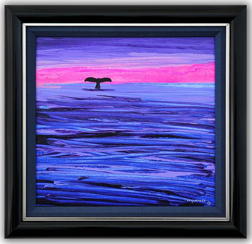 Wyland- Original Painting on Canvas "Dolphin Flight"