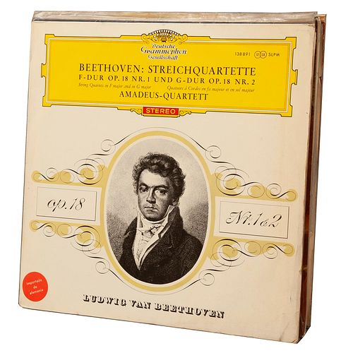 LOTE DE DISCOS LP SIGLO XX  Grandes intérpretes de Beethoven Detalles de conservación Piezas: 13