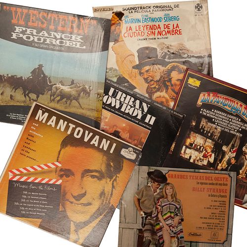 LOTE DE DISCOS LP SIGLO XX  Soundtracks de películas Western Detalles de conservación Piezas: 6