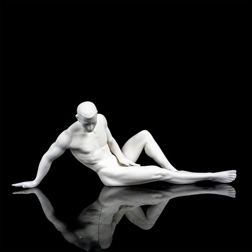 Unicorn Studio Fine Porcelain Figurine, Nude Male Reclining