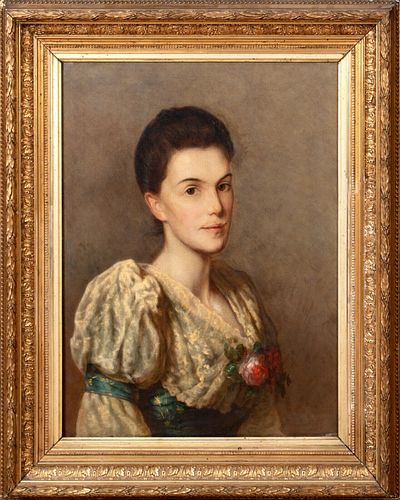 PORTRAIT Of ADELAIDE GRAGG OIL PAINTING