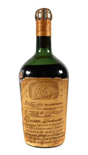 1887 Sunken Ship Madeira Wine Bottle