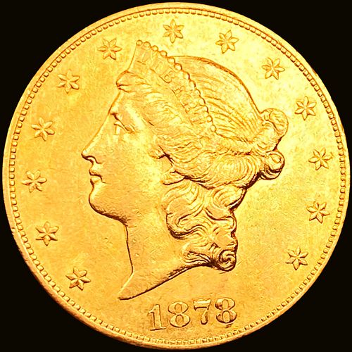1878-CC $20 Gold Double Eagle CLOSELY UNCIRCULATED