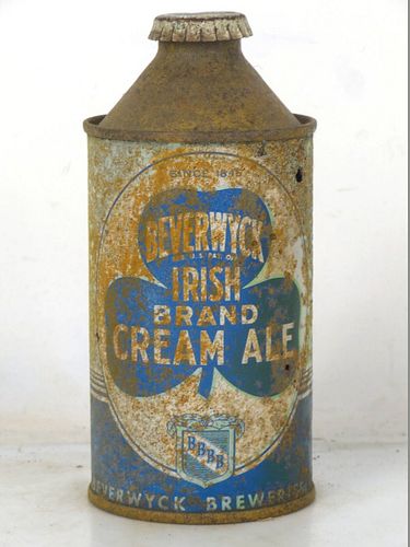 1946 Beverwyck Irish Cream Ale 12oz 152-07 High Profile Cone Top Albany New York