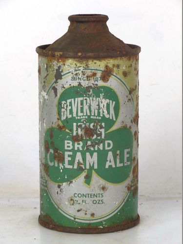 1938 Beverwyck Irish Cream Ale 12oz 152-04V2 Low Profile Cone Top Albany New York