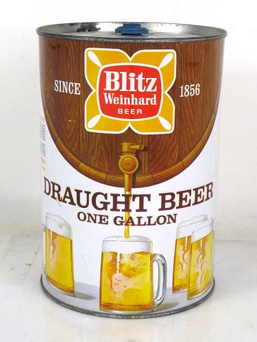 1967 Blitz Weinhard Draught Beer 128oz Gallon Can 244-04 Flat Top Portland Oregon