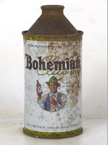 1956 Bohemian Club Beer 12oz 154-03.1 High Profile Cone Top Boise Idaho