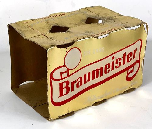 1959 Braumeister Beer (12oz cans) Six-Pack Can Box Milwaukee Wisconsin