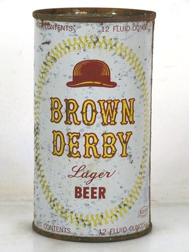 1960 Brown Derby Lager Beer 12oz 42-25 Flat Top Norfolk Virginia