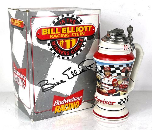 1993 Budweiser Bill Elliott CS196 Stein Saint Louis Missouri