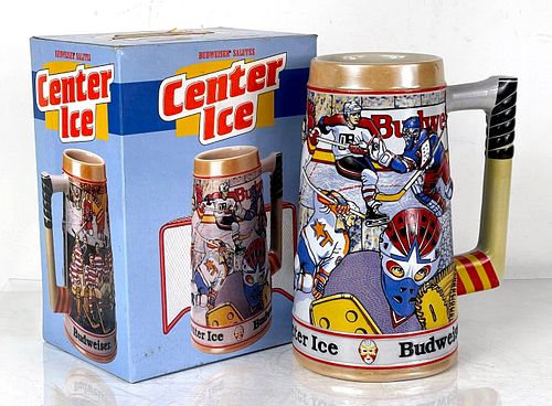 1993 Budweiser Center Ice Hockey 6½ Inch CS209 Stein Saint Louis Missouri