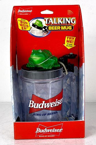 1997 Budweiser Frog Talking Beer Mug Mug Saint Louis Missouri