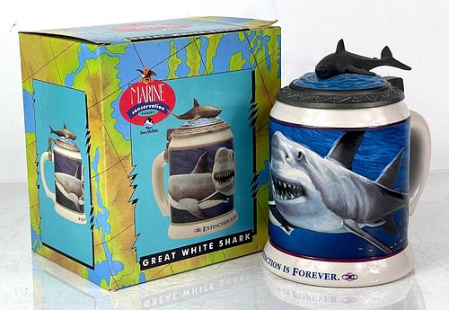 1996 Budweiser Great White Shark 6½ Inch CS284 Stein Saint Louis Missouri