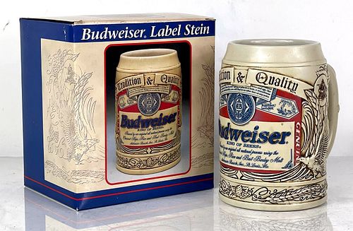 1996 Budweiser Label "Tradition & Quality" 5½ Inch CS282 Stein Saint Louis Missouri