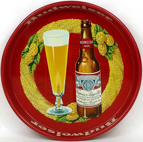 1945 Budweiser Lager Beer 13 inch tray Saint Louis Missouri