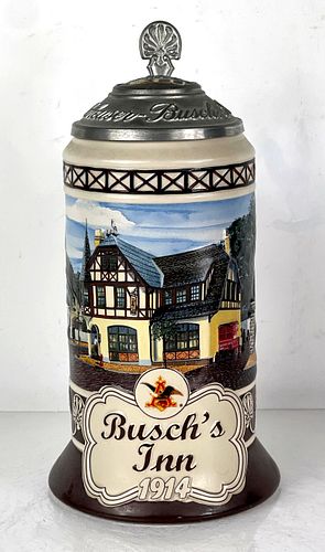 2002 Budweiser Membership "Busch's Inn" 9¼ Inch CB21 Stein Saint Louis Missouri