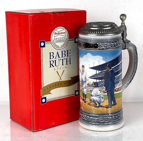 1991 Budweiser Sports Legends "Babe Ruth" 9 Inch CS 142 Stein Saint Louis Missouri