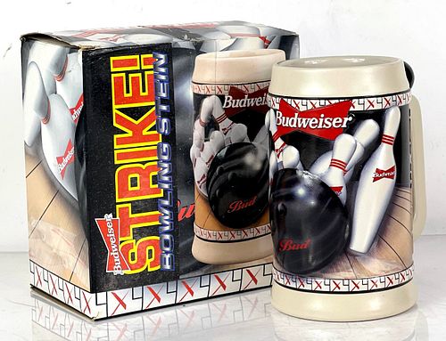 1996 Budweiser Strike Bowling 6 Inch CS288 Stein Saint Louis Missouri
