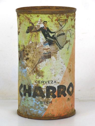 1956 Charro Cerveza 12oz 49-21 Flat Top Houston Texas