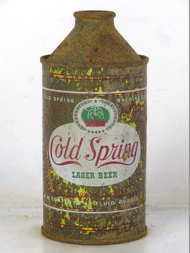 1954 Cold Spring Beer 12oz 158-01 High Profile Cone Top Cold Spring Minnesota