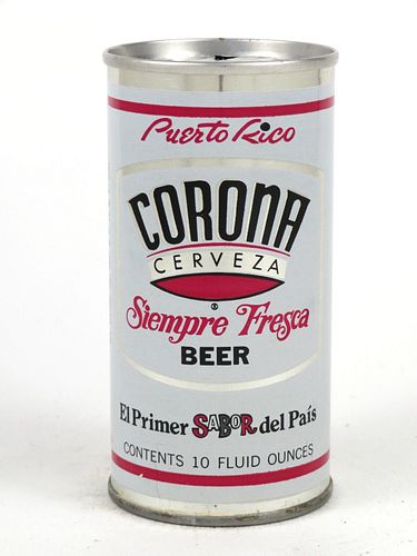 1971 Corona Beer 10oz No Ref. Ring Top San Juan Puerto Rico