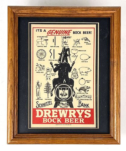 1960 Drewrys Bock Beer Schnitzel Bank South Bend Indiana