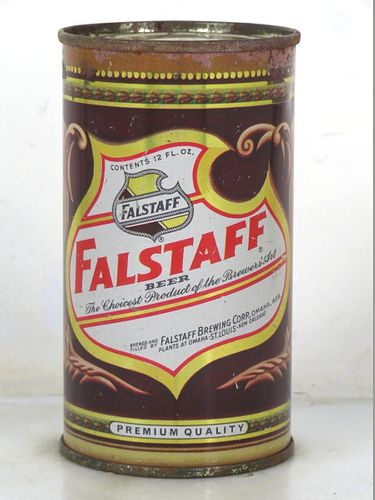 1953 Falstaff Beer 12oz 62-11 Flat Top Omaha Nebraska