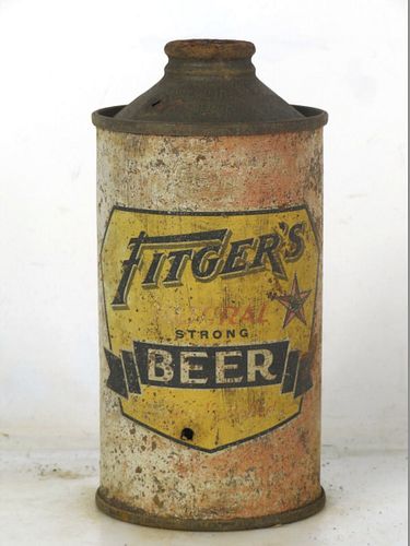1936 Fitger's Natural Beer 12oz 162-11 Low Profile Cone Top Duluth Minnesota