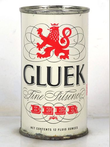 1957 Gluek Fine Pilsener Beer 12oz 70-09 Flat Top Minneapolis Minnesota