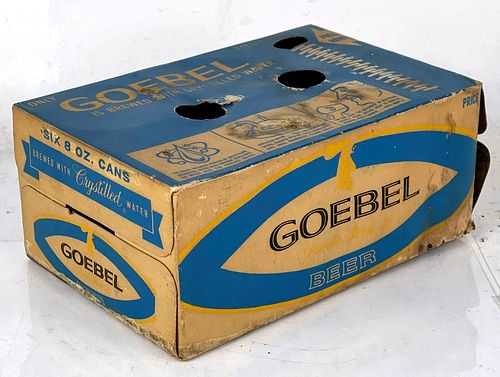 1961 Goebel Beer 8oz Six-Pack Can Box Detroit Michigan