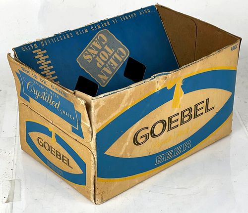 1960 Goebel Beer 12oz Six-Pack Can Box Detroit Michigan