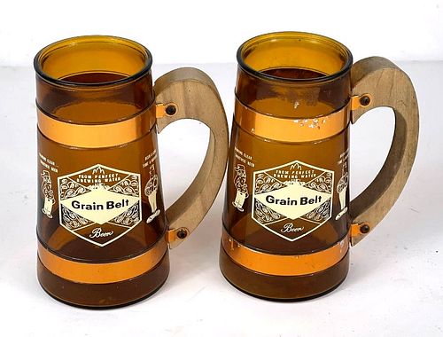 1966 Grain Belt Beer Siesta Ware Mugs 12oz Minneapolis Minnesota