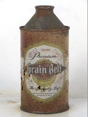 1953 Grain Belt Premium Beer 12oz 167-16 High Profile Cone Top Minneapolis Minnesota