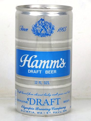 1977 Hamm's Draft Beer 12oz T73-33 Ring Top Tumwater Washington