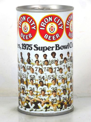 1975 Iron City "Super Steelers" 12oz T79-26 Ring Top Pittsburgh Pennsylvania