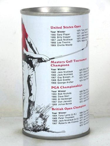 1975 Iron City Beer (Golf Champions) 12oz T81-27 Ring Top Pittsburgh Pennsylvania