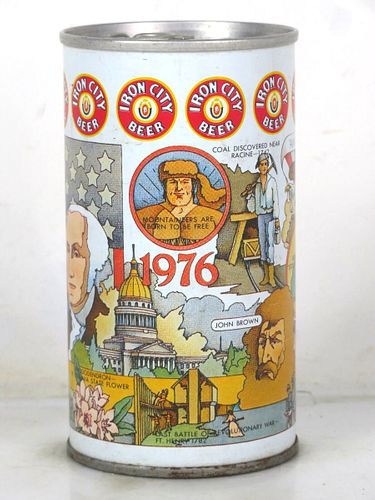 1976 Iron City Beer Bicentennial 12oz T79-37 Ring Top Pittsburgh Pennsylvania