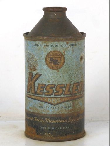 1954 Kessler Beer 12oz 171-16 High Profile Cone Top Helena Montana