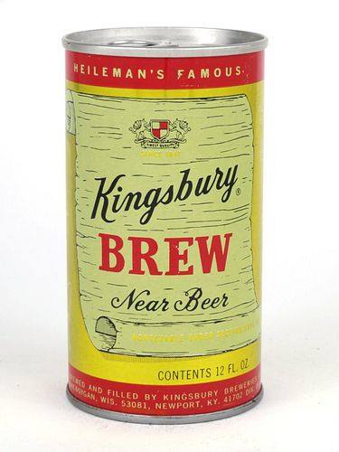 1973 Kingsbury Brew Near Beer 12oz T85-14 Ring Top Sheboygan Wisconsin