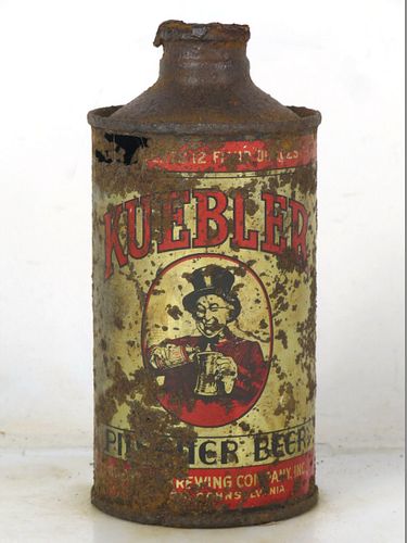 1937 Kuebler Pilsener Beer 12oz 172-16 J-Spout Easton Pennsylvania