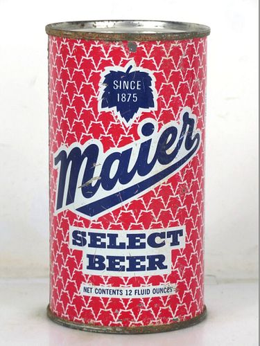 1960 Maier Select Beer 12oz 94-17 Flat Top Los Angeles California