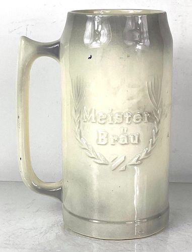 1955 Meister Brau Beer (large) 1 Liter Stein Chicago Illinois
